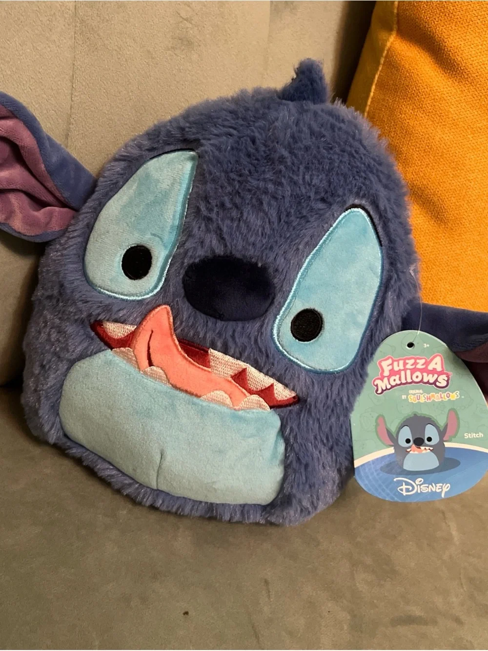 Squishmallows Fuzz-A-Mallows Disney Stitch Tongue Out Plush 8” Lilo & Stitch NWT